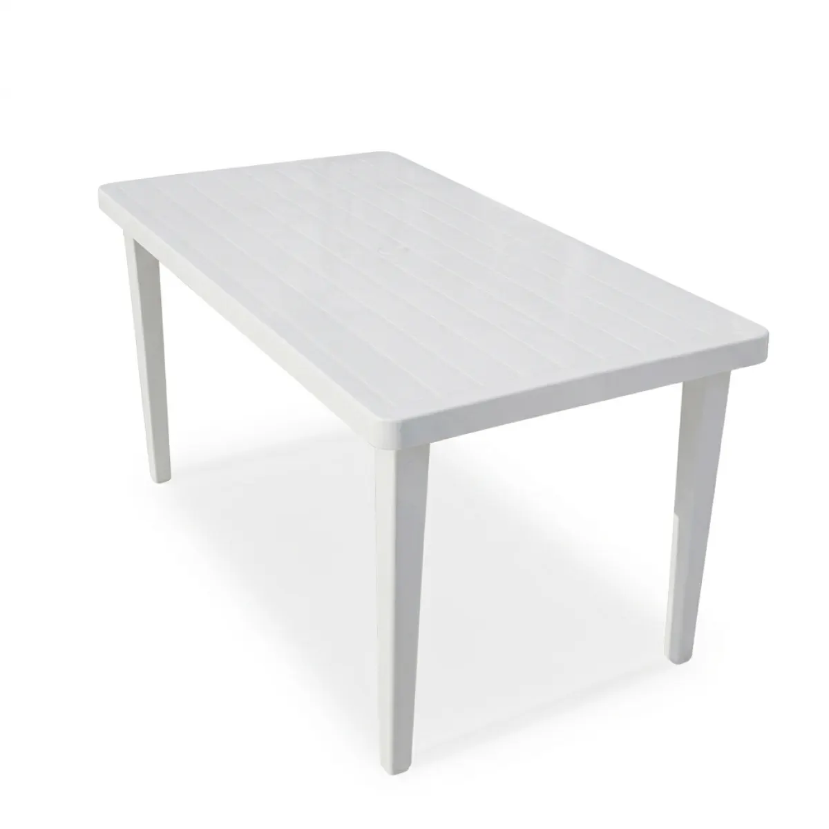 Alquiler de mesa plástica rectangular blanca